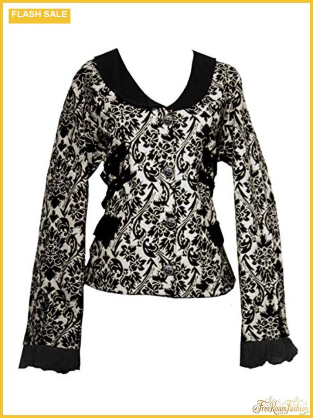 Toile Brocade Velvet Longsleeve Jacket Victorian Steampunk Gothic